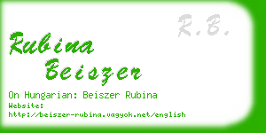 rubina beiszer business card